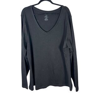 WoolX 100% Merino Wool Base Layer Long Sleeve Black Shirt Women's Size 2X - READ